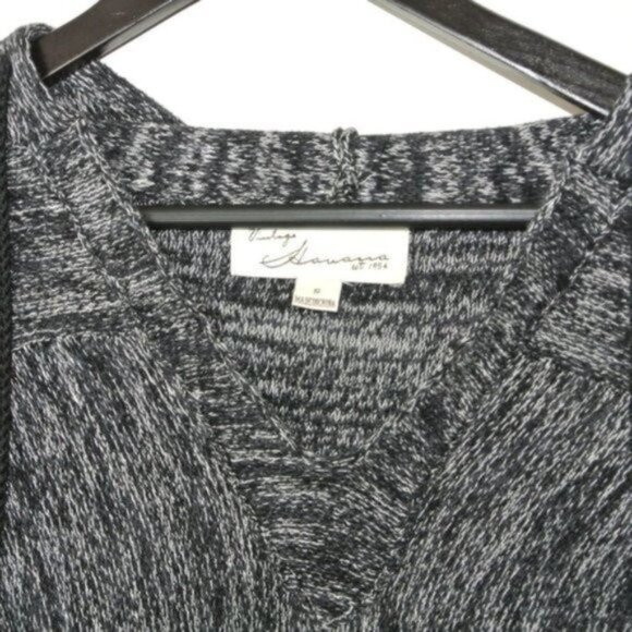 Vintage Havana Marbled Hooded Fringe Sweater‎ S - Picture 4 of 7